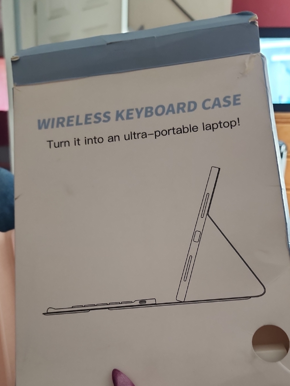 Pink Tablet Keyboard Case - Compatible Bluetooth Folio - Picture 2 of 3
